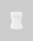 ROVENTE Embellished Strapless Knit Top - PINKPARKS