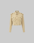 IAMXIAA Utility Pocket Cropped Shirt Jacket