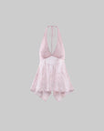 Hydrae Sheer Embroidered Halter Top