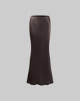 ROVENTE Satin Low-Waist Maxi Skirt