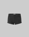 IAMXIAA Mini-short en laine mélangée sur mesure avec ourlet retroussé