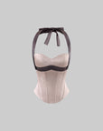 Hydrae Haut corset en satin Midnight Blush
