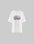 WARDEN EDGE Ensemble T-shirt oversize graphique & short en dentelle superposé