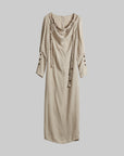 DOINDULGE Textured Draped Maxi Dress