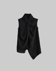 DOINDULGE Avant-Garde Asymmetric Draped Longline Vest