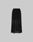 IAMXIAA Asymmetric Off-Shoulder Sheer Knit Top & Maxi Skirt Set