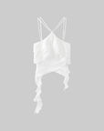 ROVENTE Asymmetrical Layered Ruffle Cami Top with Halter Straps - PINKPARKS