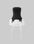 WARDEN EDGE Corset Dress with Tiered Pleated Hem and Side Lace-Up Detail - PINKPARKS