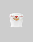 WARDEN EDGE Strawberry Cupcake Graphic Tube Top - PINKPARKS
