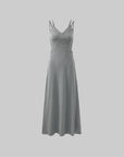 WARDEN EDGE Lace-Up Backless Knit Maxi Dress - PINKPARKS