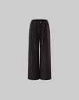 Rase le sol Leopard Print Drawstring Wide-Leg Pants