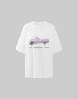 Rase le sol Vintage Convertible Car Graphic Oversized Gender-Neutral T-Shirt - PINKPARKS