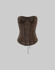 ROVENTE Strapless Lace Corset Top