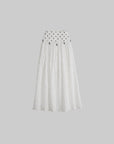 DOINDULGE Polka Dot Wide-Leg Pants