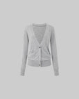IAMXIAA Cardigan Classique Ajusté à Col V