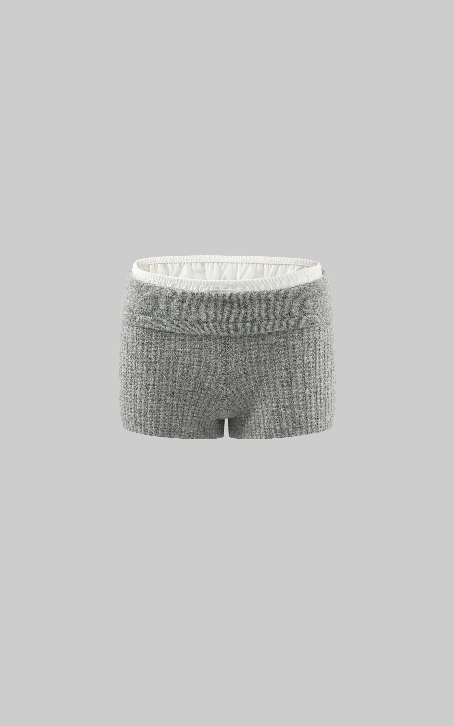 WARDEN EDGE Knit Texture High Waist Shorts