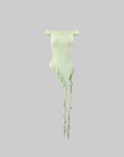 DreamyNerd Asymmetric Off-Shoulder Top with Beaded Back Chain - PINKPARKS