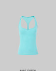 IAMXIAA Angel Logo Ribbed Racerback Tank Top
