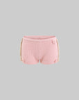 DreamyNerd Cozy Knit Hoodie & Shorts Set in Baby Pink