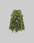 ROVENTE Floral Ruffle Shirt & Skirt Set