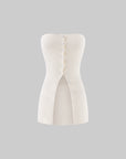 0122stepll Tie-Front Cardigan Button Knit Vest Maxi Skirt Set