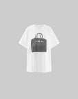 0122stepll T-shirt oversize à imprimé sac