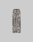 0122stepll Zebra Print Low-Rise Wide-Leg Denim Pants