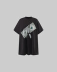 0122stepll Banknote Graphic Oversized T-Shirt