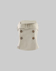 0122stepll Belted Bustier Vest & Relaxed Shirt Set