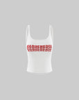 WARDEN EDGE Distorted Logo Ribbed Tank Top