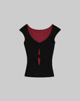 DOINDULGE Reversible Off-Shoulder Waist Top