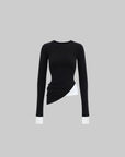 WARDEN EDGE Black Two-Layered Long Sleeve Top