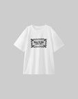 Rase le sol Lace-Inspired Graphic Oversized Tee - PINKPARKS