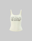 Rase le sol Graphic Print Tank Top - PINKPARKS