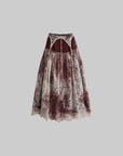 DOINDULGE Deconstructed Lace Panel Maxi Skirt