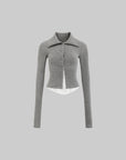 WARDEN EDGE High Neck Layered Effect Long-Sleeve Top - PINKPARKS