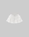 WARDEN EDGE Off Duty Graphic Sweatshirt & Lace Ruffle Mini Skirt Set