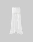 DreamyNerd Ruched Halter Top & Draped Maxi Skirt Set - PINKPARKS