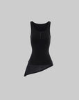 WARDEN EDGE Asymmetric Layered Tank Top With Sculptural Hemline