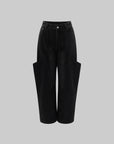 WARDEN EDGE Oversized Wide-Leg Jeans with Exaggerated Pocket Design