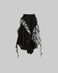 DOINDULGE Asymmetric Ruffle Patchwork Skirt