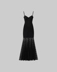 DreamyNerd Black Lace Fishtail Slip Dress - PINKPARKS
