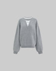 WARDEN EDGE Grey Knit Pullover & Asymmetrical Plaid Skirt Set - PINKPARKS
