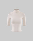 Hydrae Sheer Turtleneck Short Sleeve Top