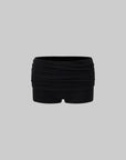 ROVENTE Gathered Tank & Mini Shorts Set in Black - PINKPARKS