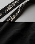 DOINDULGE Embroidered Asymmetric Long Coat