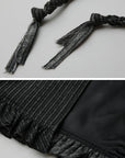 DOINDULGE Deconstructed Herringbone Wool Long Coat