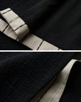 DOINDULGE Asymmetric Paneled Stripe Deconstructed Maxi Skirt