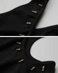 DOINDULGE Asymmetric One-Shoulder Cutout Knit Bodysuit