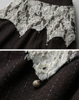 DOINDULGE Layered Fragment Texture Wool Maxi Skirt